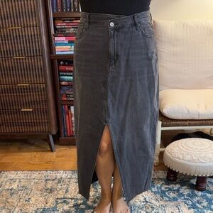 American Eagle Denim Charcoal Skirt